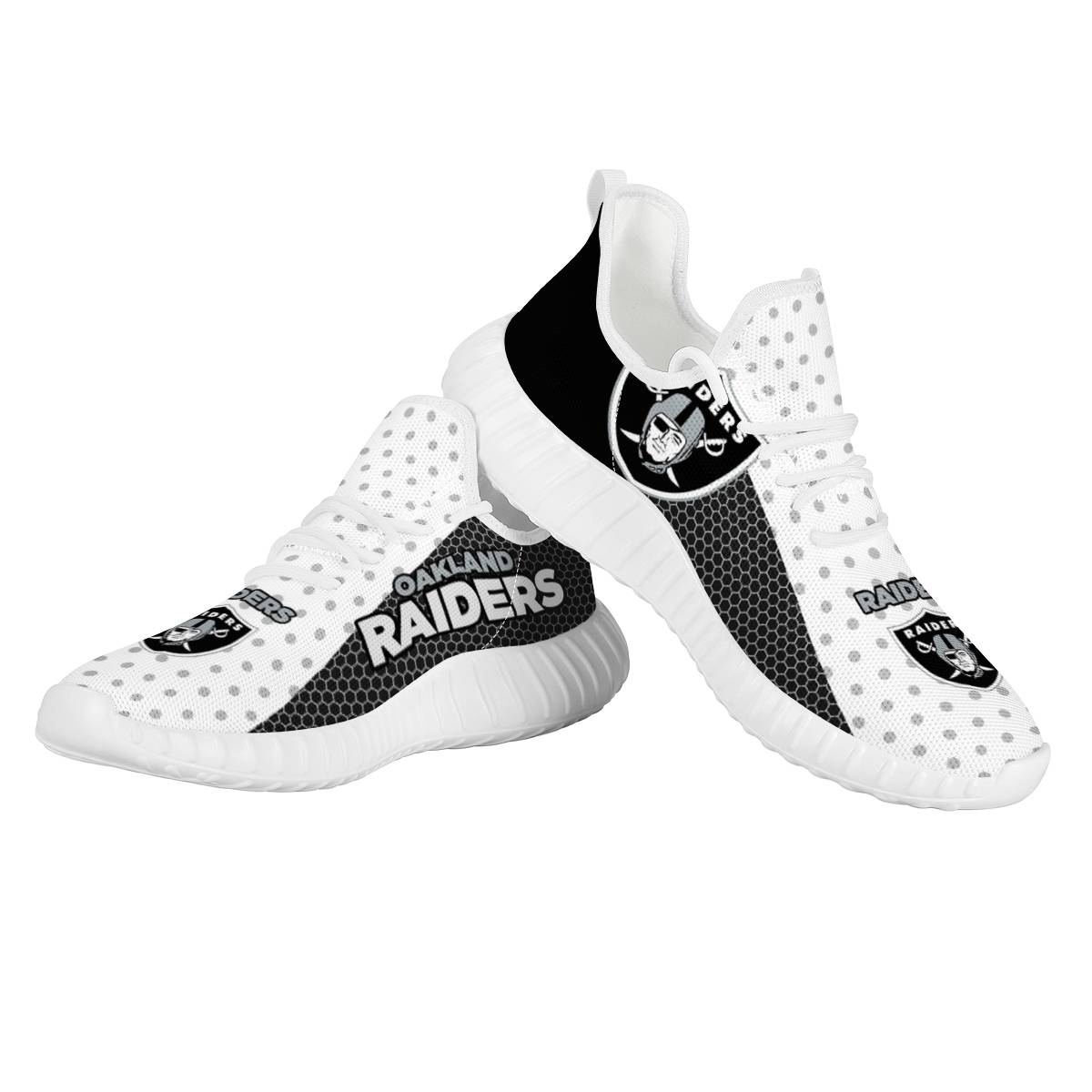 Men's Las Vegas Raiders Mesh Knit Sneakers/Shoes 007